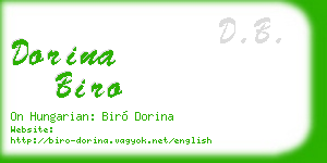 dorina biro business card